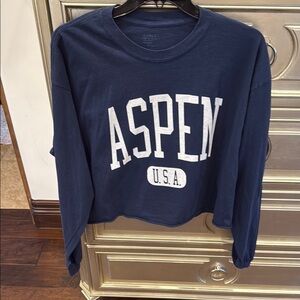 Brandy Melville Navy Blue Long Sleeve Tee